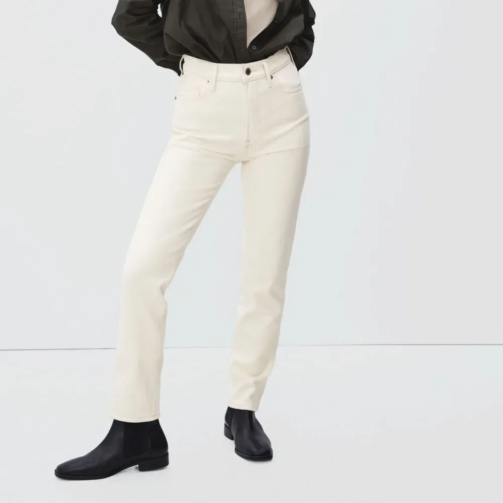 Everlane The Curvy Cheeky Jean in Ecru Size 25 NWT